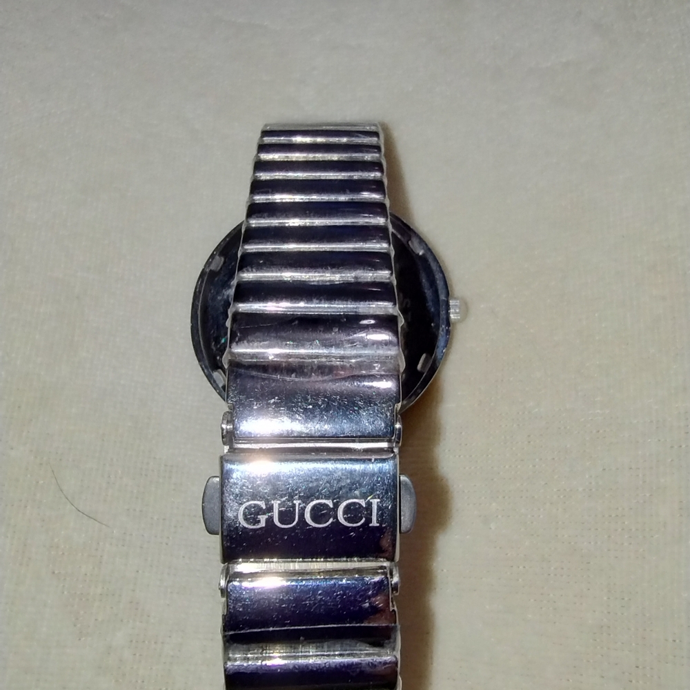 Women's Gucci Watch, Black Bezel, Stones Around Face, Stainless Steel, #1699 #10 - Picture 9 of 16